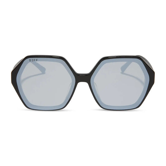 GIGI - BLACK + GREY FLASH SUNGLASSES