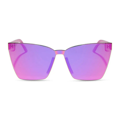 GOLDIE - BRIGHT TULIP + PINK RUSH MIRROR SUNGLASSES