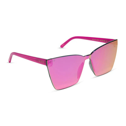 GOLDIE - BRIGHT TULIP + PINK RUSH MIRROR SUNGLASSES