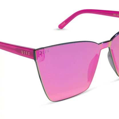 GOLDIE - BRIGHT TULIP + PINK RUSH MIRROR SUNGLASSES