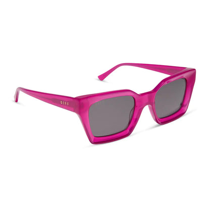 GREER - BRIGHT TULIP + GREY SUNGLASSES