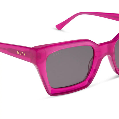 GREER - BRIGHT TULIP + GREY SUNGLASSES