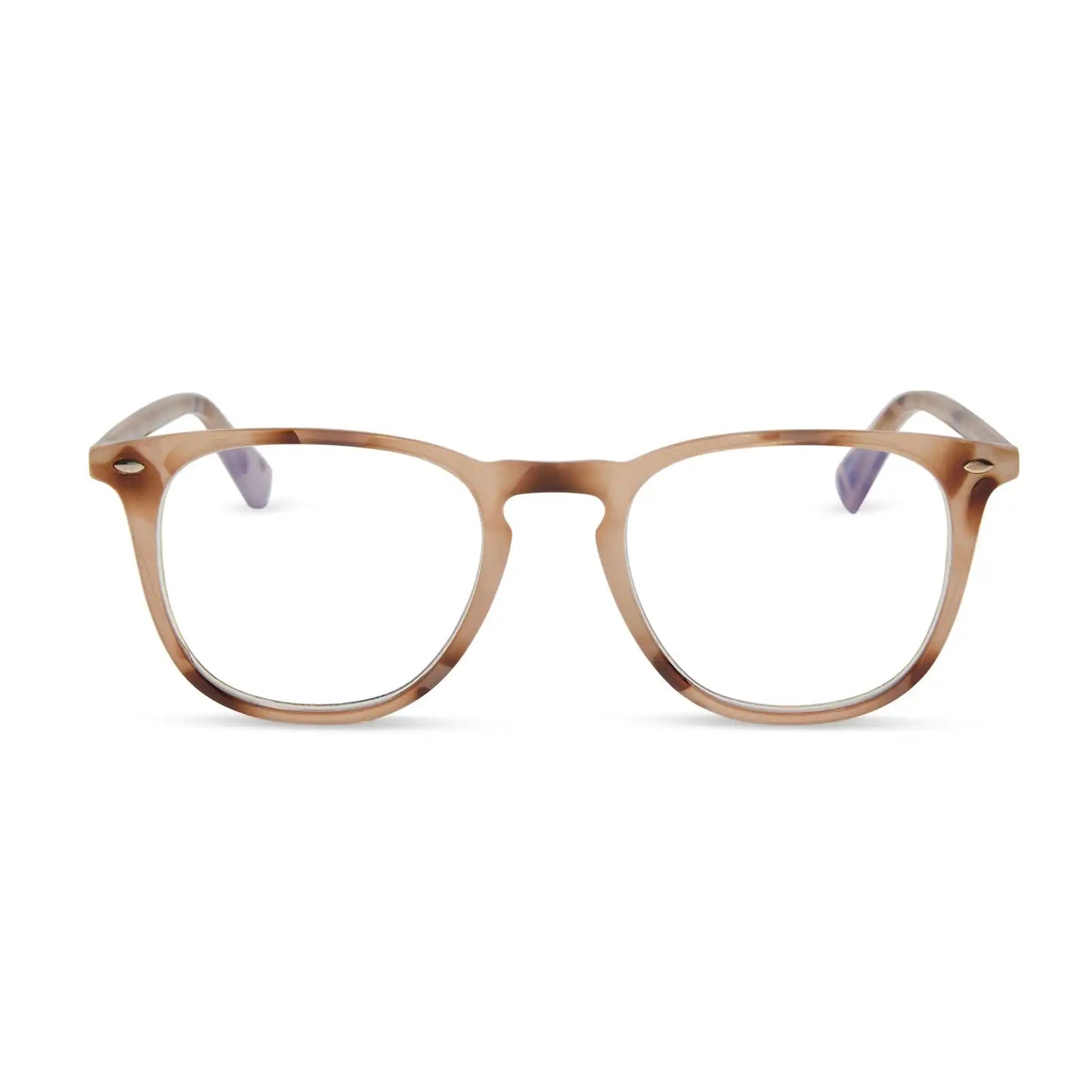 GRIFFIN - CREAM TORTOISE + BLUE LIGHT READERS