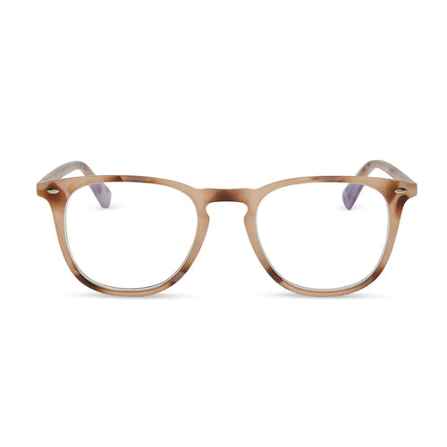 GRIFFIN - CREAM TORTOISE + BLUE LIGHT READERS