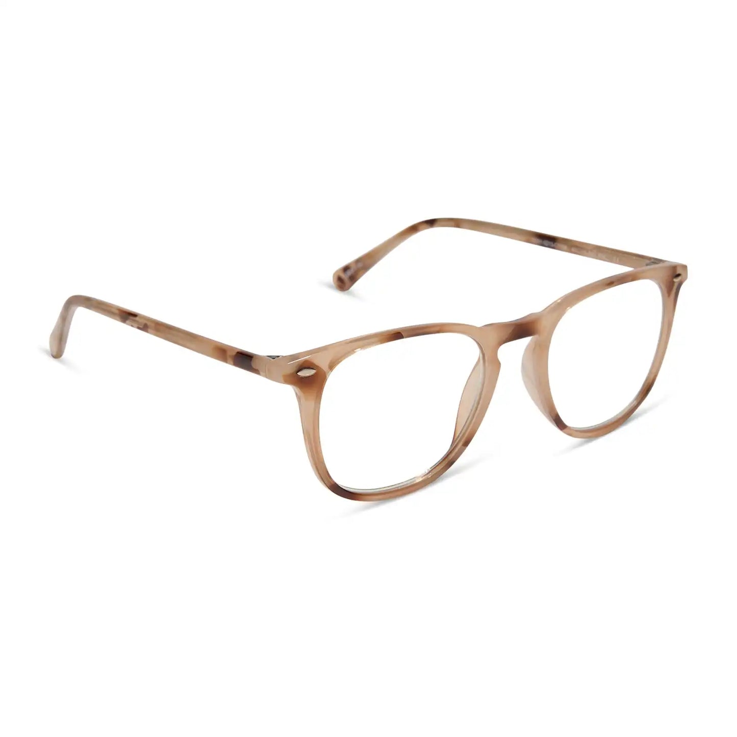 GRIFFIN - CREAM TORTOISE + BLUE LIGHT READERS