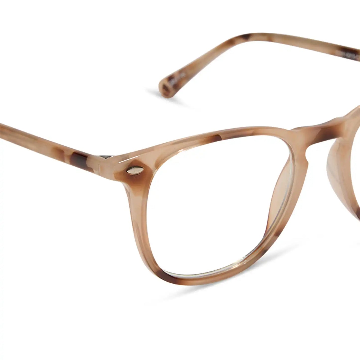 GRIFFIN - CREAM TORTOISE + BLUE LIGHT READERS