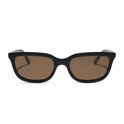 HANNAH - BLACK + BROWN + POLARIZED SUNGLASSES