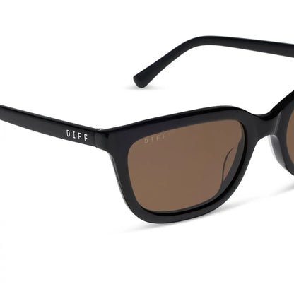 HANNAH - BLACK + BROWN + POLARIZED SUNGLASSES