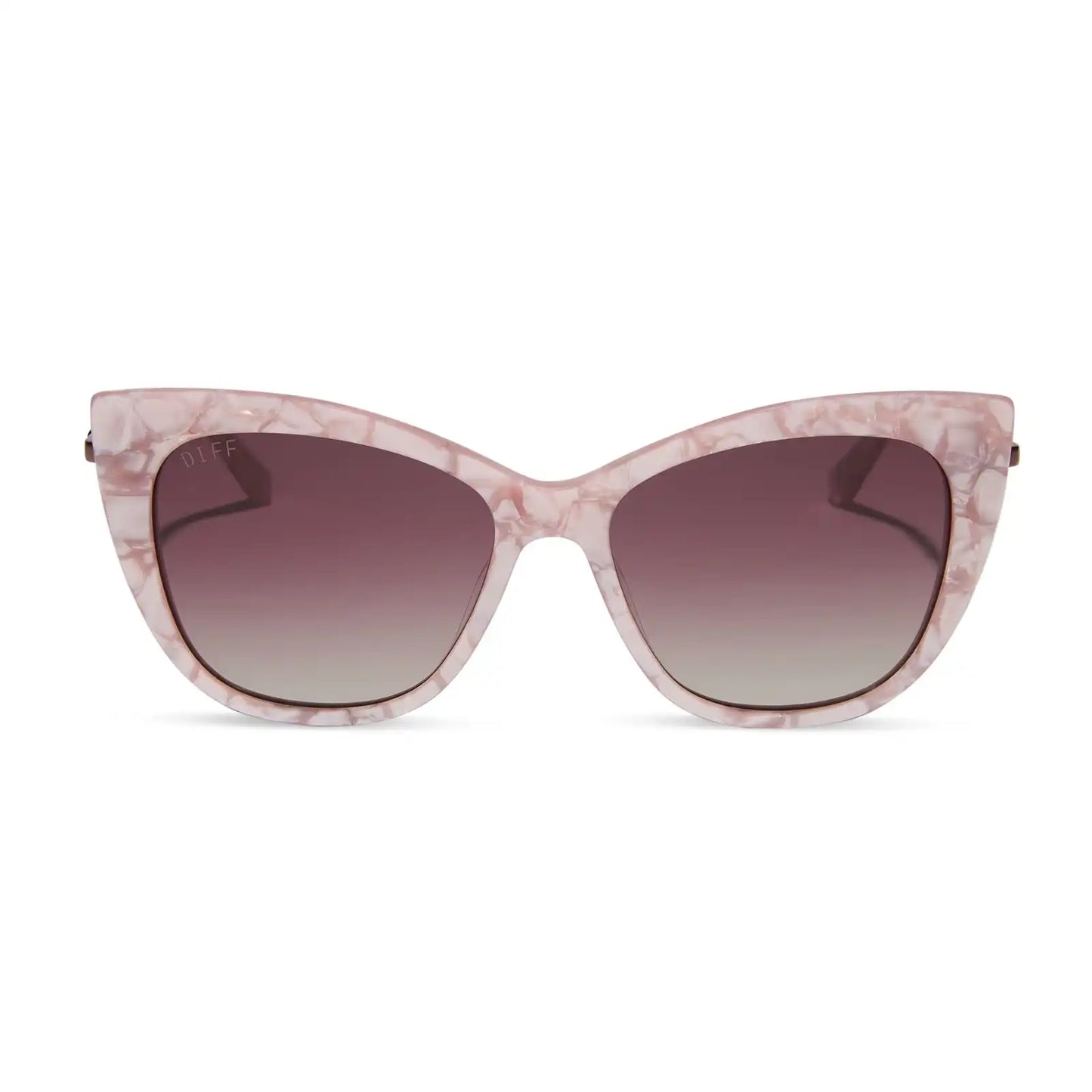 UMBRIDGE™ - PINK MOTHER OF PEARL + WINE GRADIENT HEX SUNGLASSES