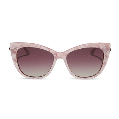 UMBRIDGE™ - PINK MOTHER OF PEARL + WINE GRADIENT HEX SUNGLASSES