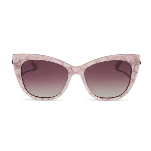 UMBRIDGE™ - PINK MOTHER OF PEARL + WINE GRADIENT HEX SUNGLASSES