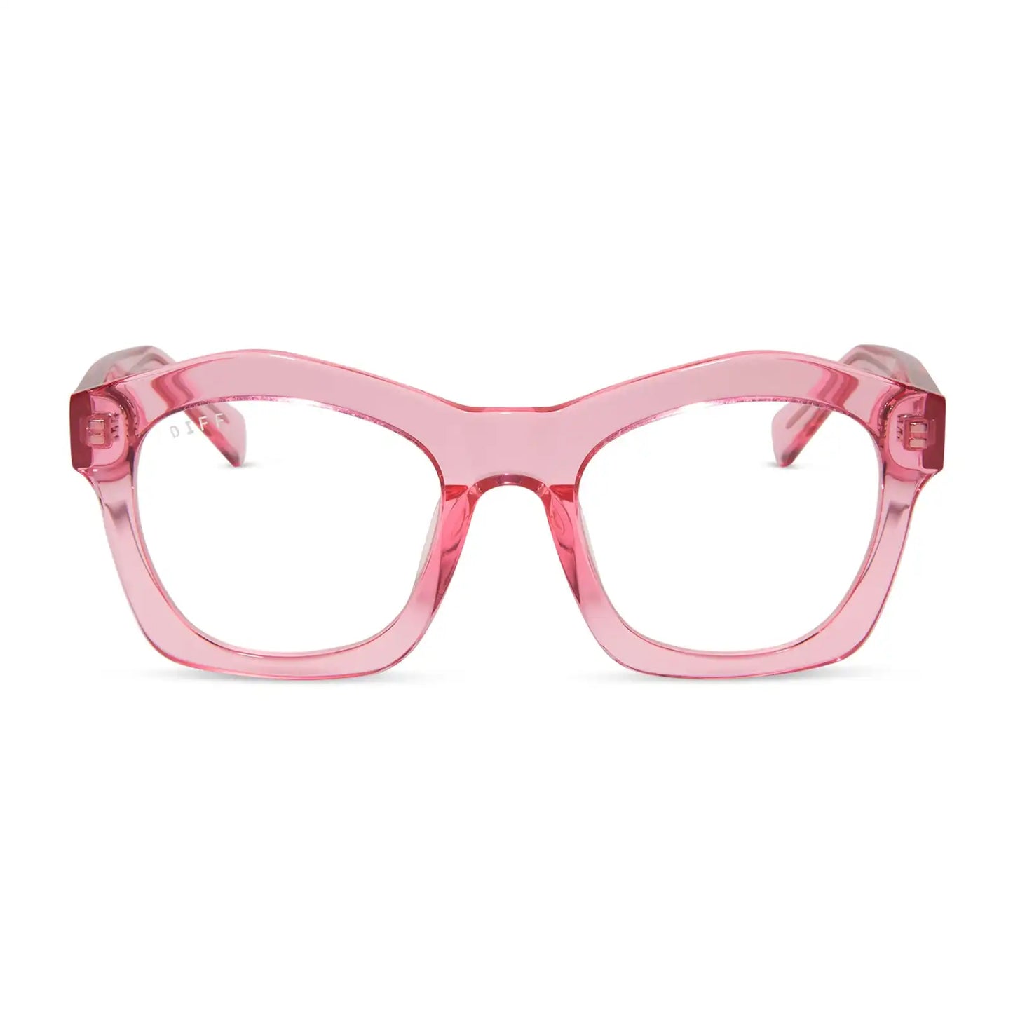 HAYDEN - CANDY PINK CRYSTAL + GLASSES