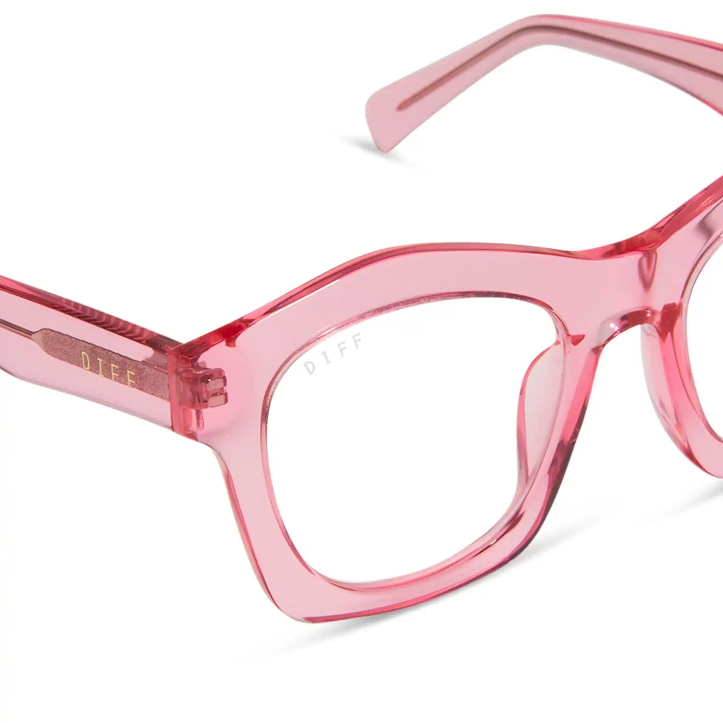HAYDEN - CANDY PINK CRYSTAL + GLASSES