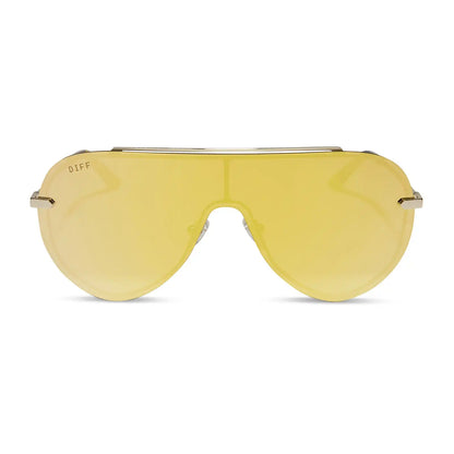 IMANI - GOLD + BRILLIANT GOLD MIRROR SUNGLASSES