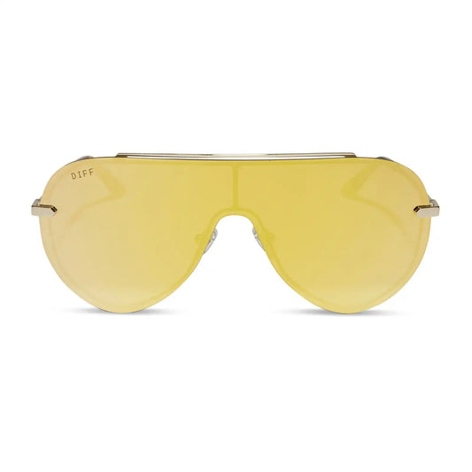 IMANI - GOLD + BRILLIANT GOLD MIRROR SUNGLASSES