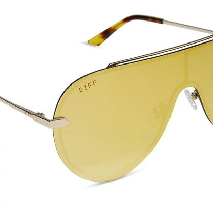 IMANI - GOLD + BRILLIANT GOLD MIRROR SUNGLASSES