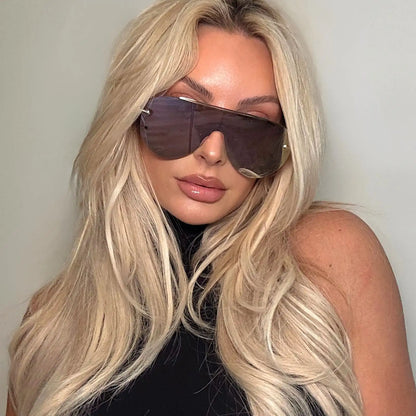 IMANI - GOLD + CHERRY BLOSSOM MIRROR SUNGLASSES
