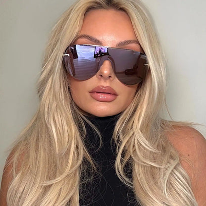 IMANI - GOLD + CHERRY BLOSSOM MIRROR SUNGLASSES