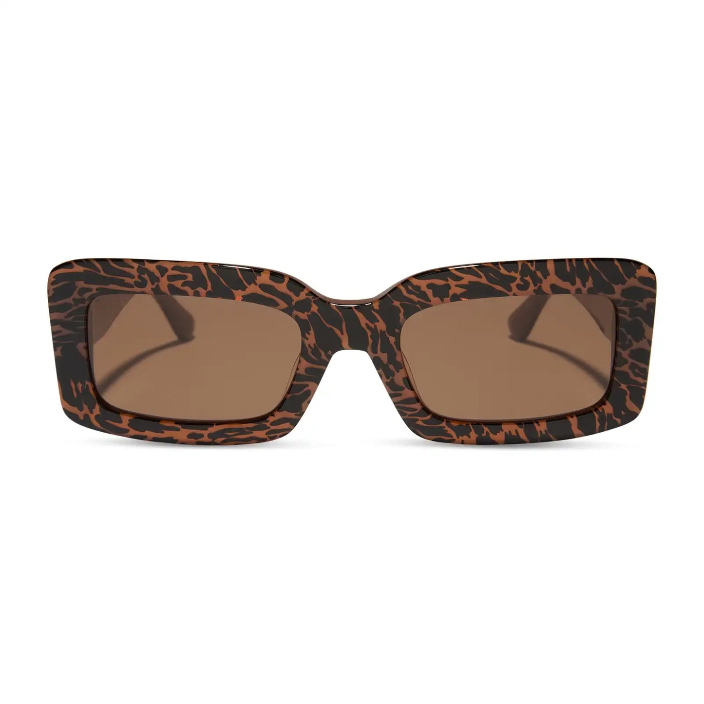 INDY - ANIMAL + BROWN SUNGLASSES