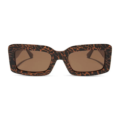 INDY - ANIMAL + BROWN SUNGLASSES