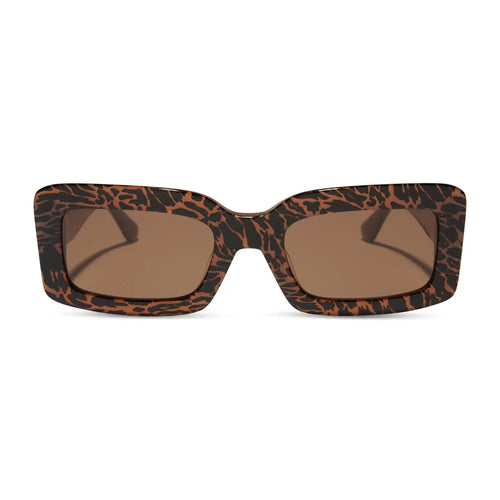 INDY - ANIMAL + BROWN SUNGLASSES