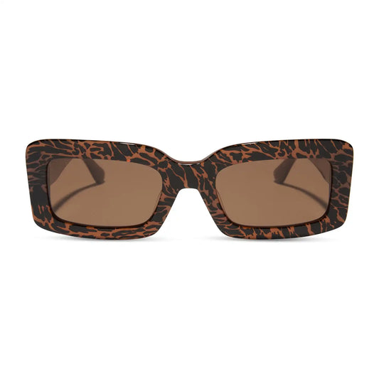 INDY - ANIMAL + BROWN SUNGLASSES