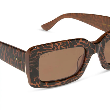INDY - ANIMAL + BROWN SUNGLASSES