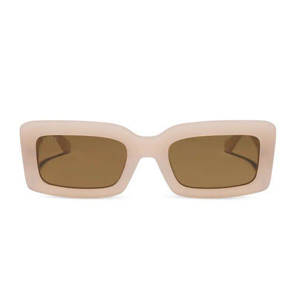 INDY - MILKY BLUSH + BROWN + POLARIZED SUNGLASSES