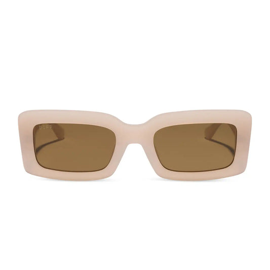 INDY - MILKY BLUSH + BROWN + POLARIZED SUNGLASSES