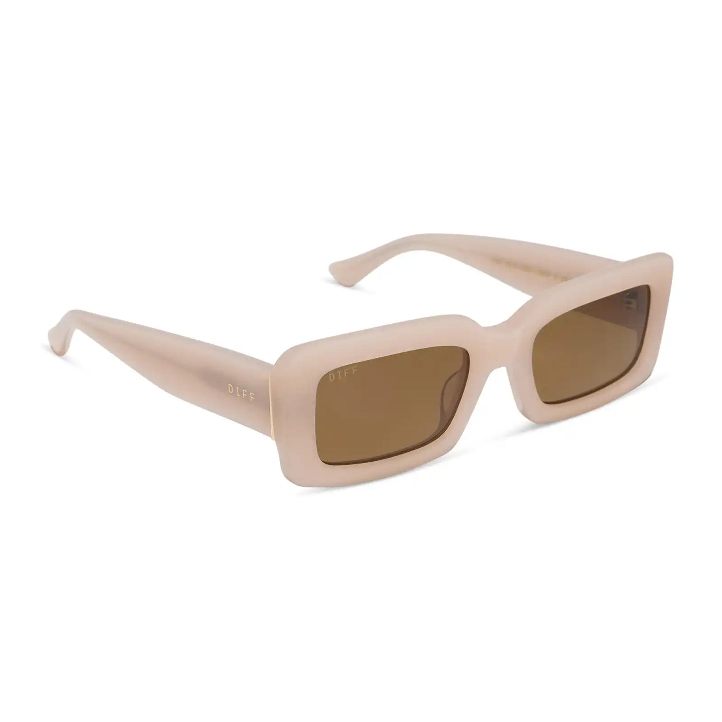 INDY - MILKY BLUSH + BROWN + POLARIZED SUNGLASSES