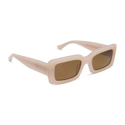INDY - MILKY BLUSH + BROWN + POLARIZED SUNGLASSES