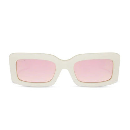 INDY - OPALINE + TAUPE MIRROR SUNGLASSES