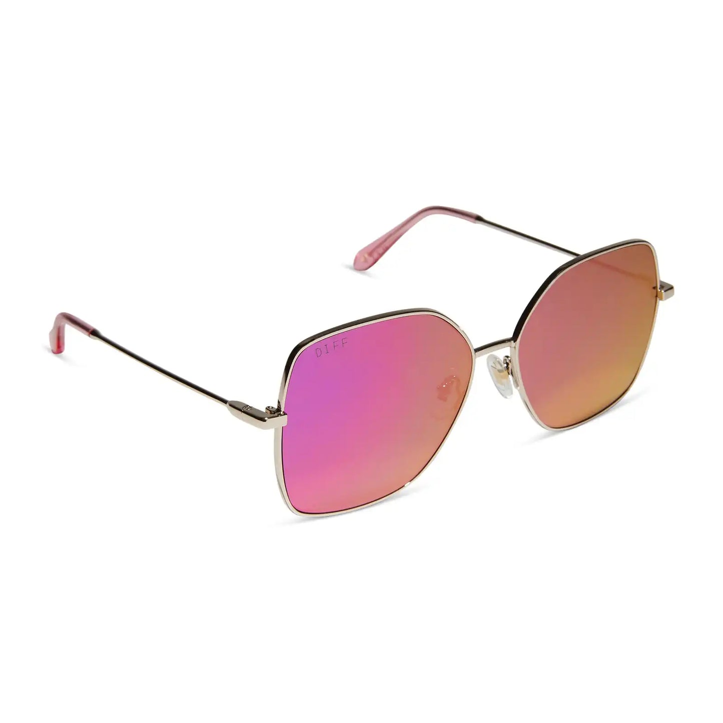 IRIS - GOLD + PINK RUSH MIRROR SUNGLASSES