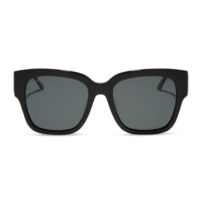 ISABELLA - BLACK + GREY POLARIZED SUNGLASSES