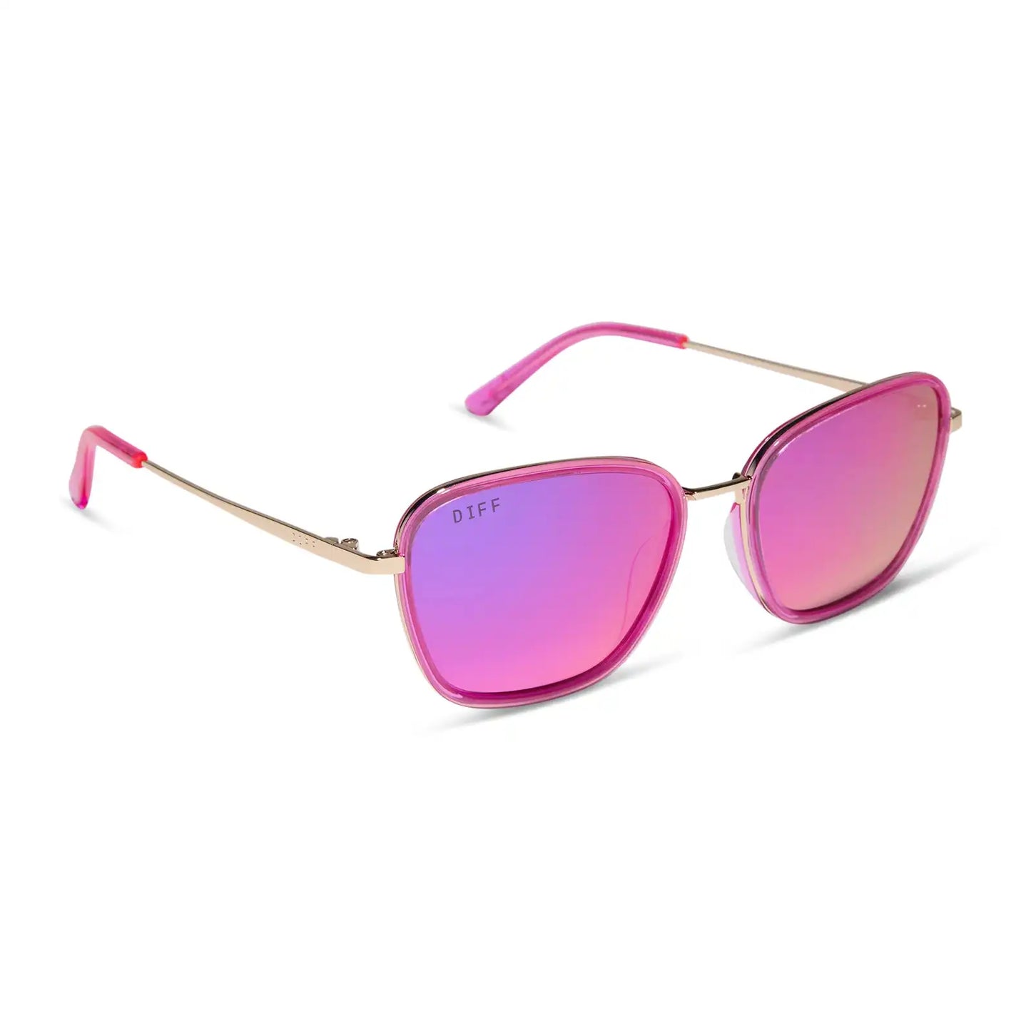 HOPE - HOT PINK + HOT PINK MIRROR SUNGLASSES