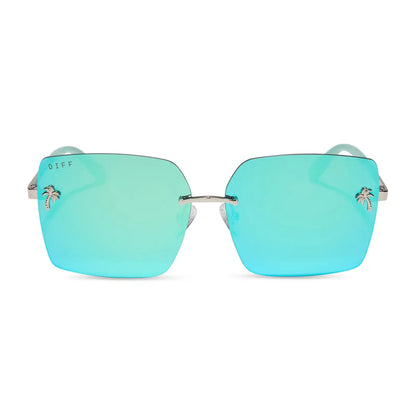 ROOKIE - BRONCO BLUE + TEAL MIRROR SUNGLASSES
