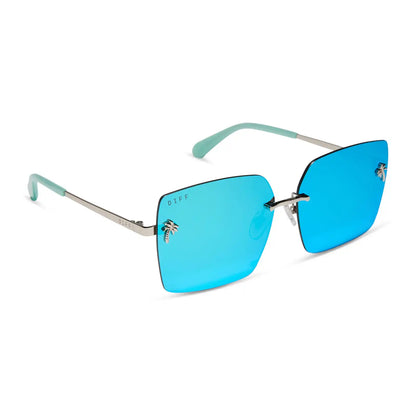 ROOKIE - BRONCO BLUE + TEAL MIRROR SUNGLASSES