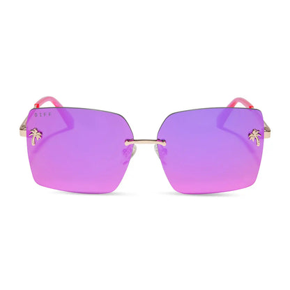 ROOKIE - HOT PINK + HOT PINK MIRROR SUNGLASSES