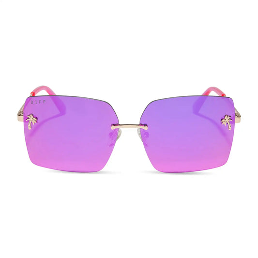 ROOKIE - HOT PINK + HOT PINK MIRROR SUNGLASSES