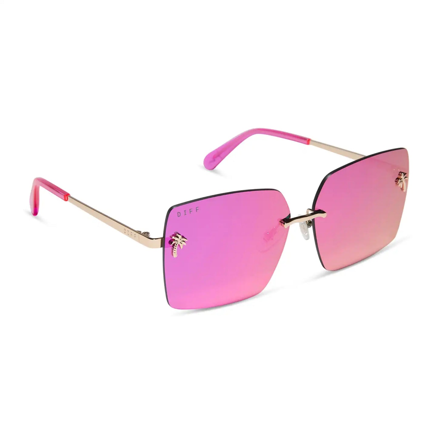 ROOKIE - HOT PINK + HOT PINK MIRROR SUNGLASSES