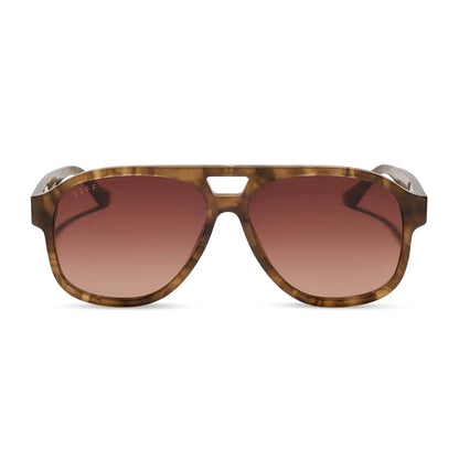 NASH - BLACK WALNUT TORTOISE + BROWN GRADIENT SUNGLASSES