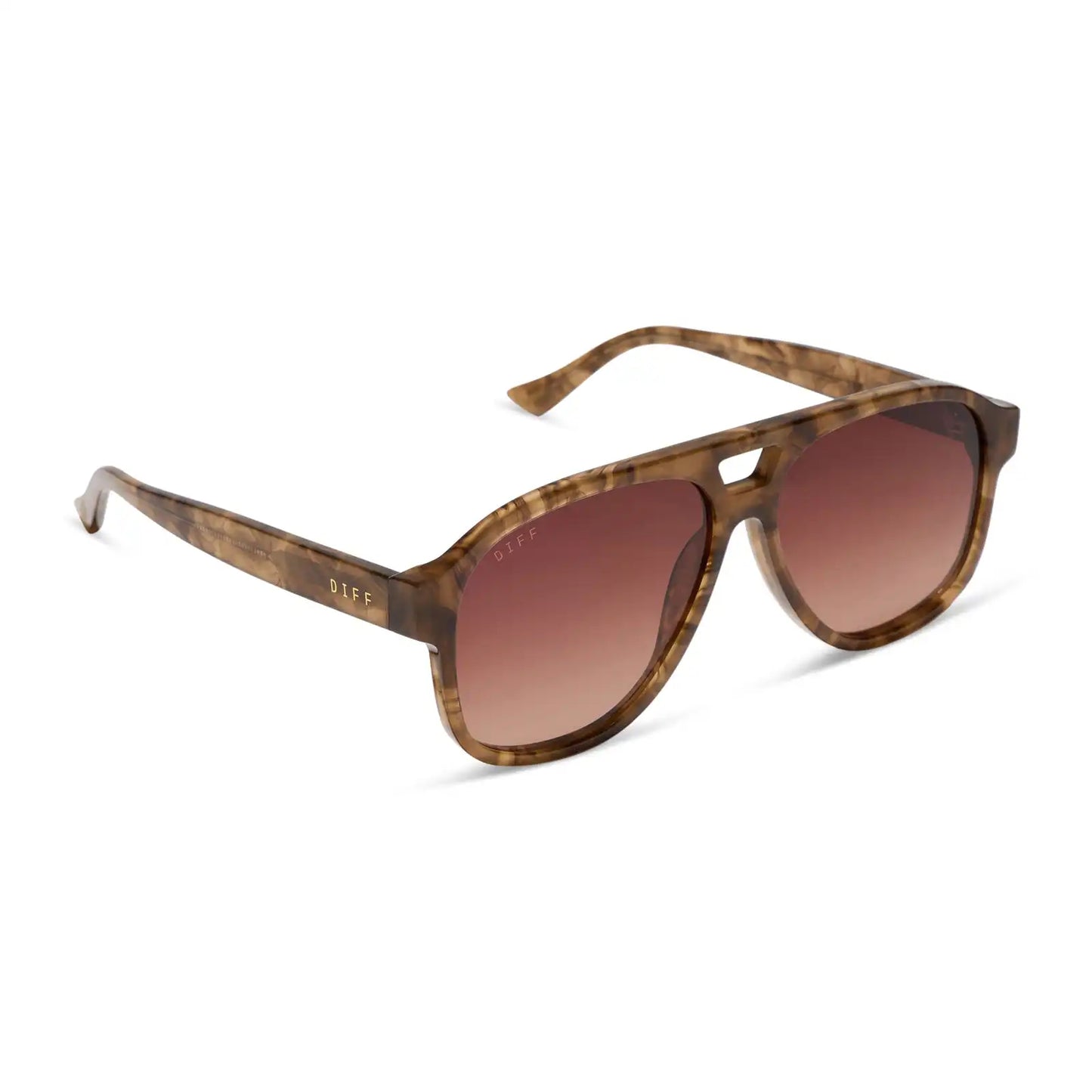 NASH - BLACK WALNUT TORTOISE + BROWN GRADIENT SUNGLASSES