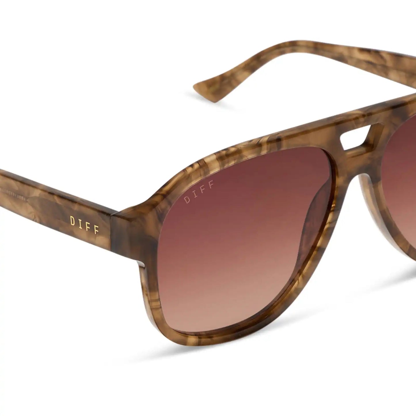 NASH - BLACK WALNUT TORTOISE + BROWN GRADIENT SUNGLASSES