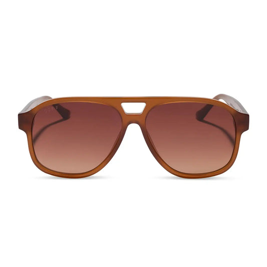 NASH - MILK CARAMEL + BROWN GRADIENT SUNGLASSES