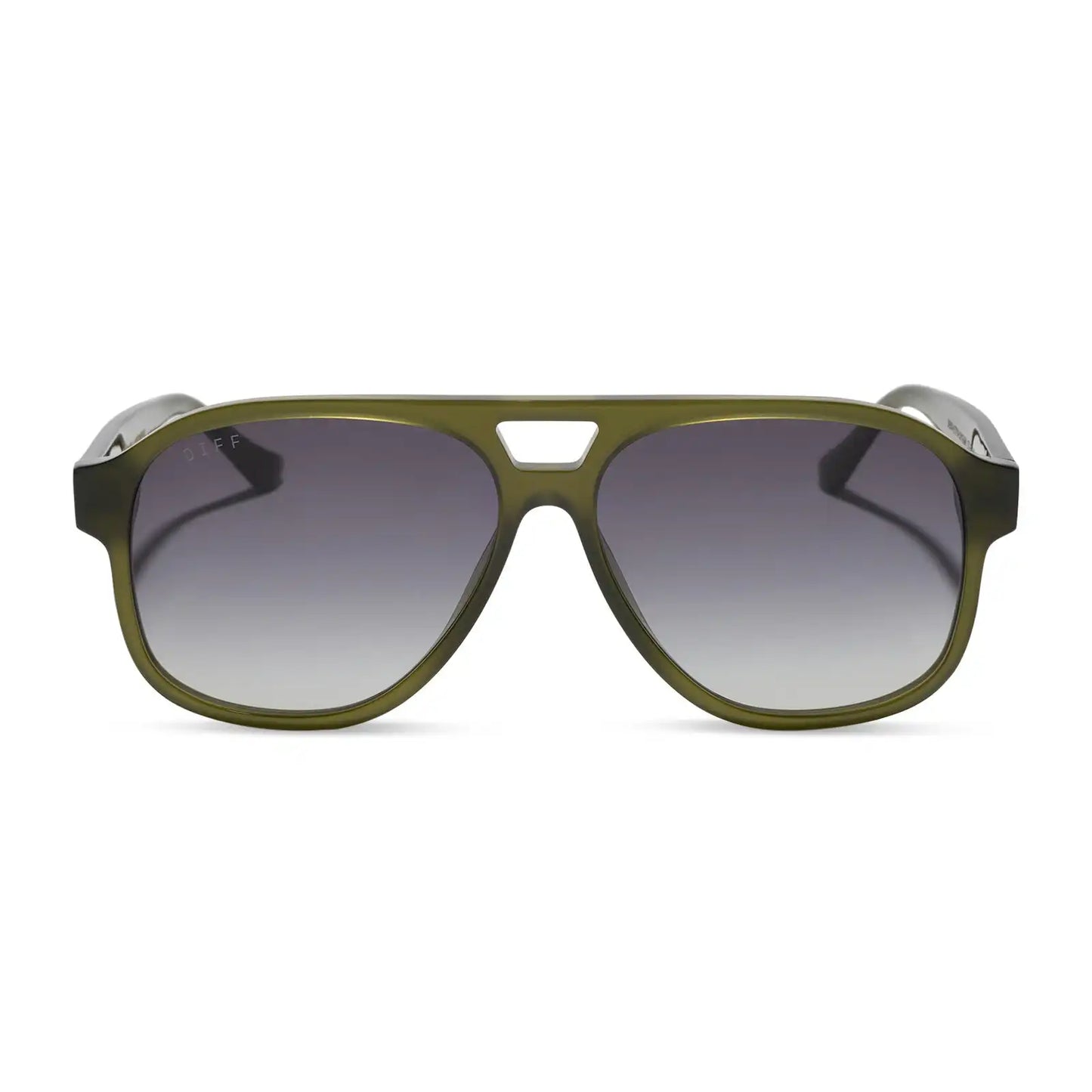 NASH - MILKY OLIVE + GREY GRADIENT SUNGLASSES