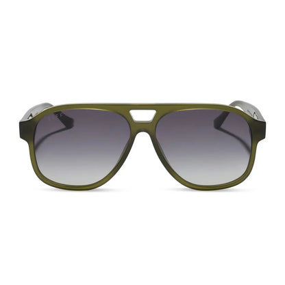 NASH - MILKY OLIVE + GREY GRADIENT SUNGLASSES