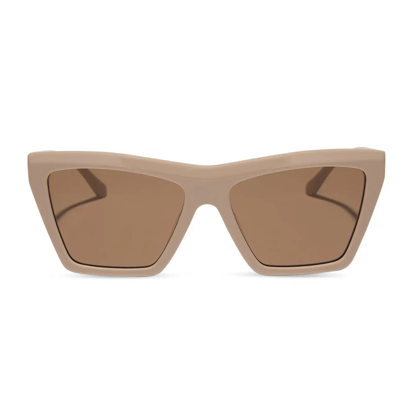 VIVI - ALMOND + BROWN SUNGLASSES