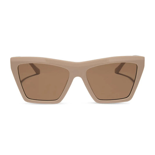 VIVI - ALMOND + BROWN SUNGLASSES