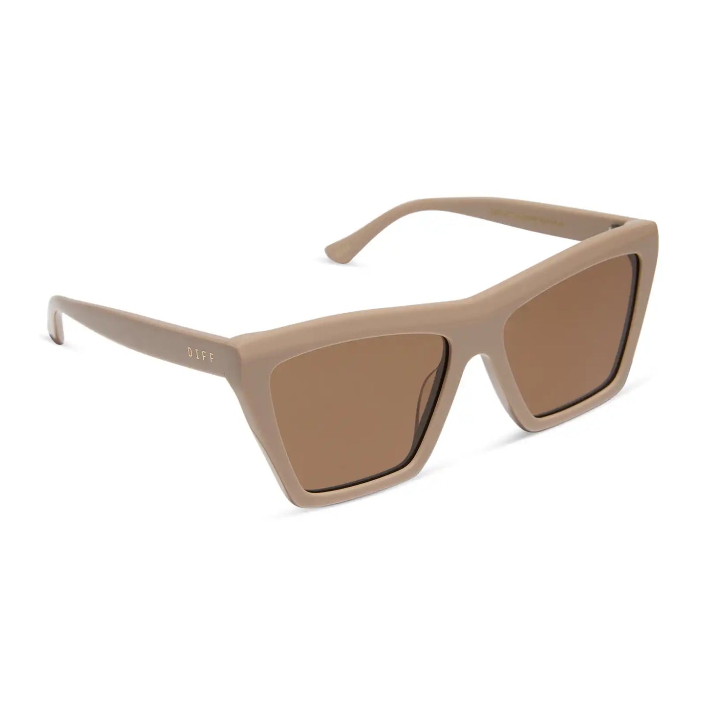 VIVI - ALMOND + BROWN SUNGLASSES