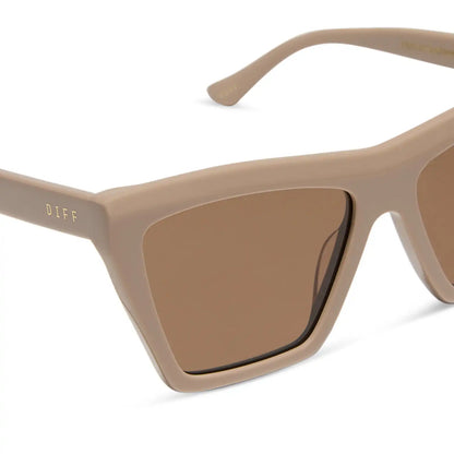 VIVI - ALMOND + BROWN SUNGLASSES